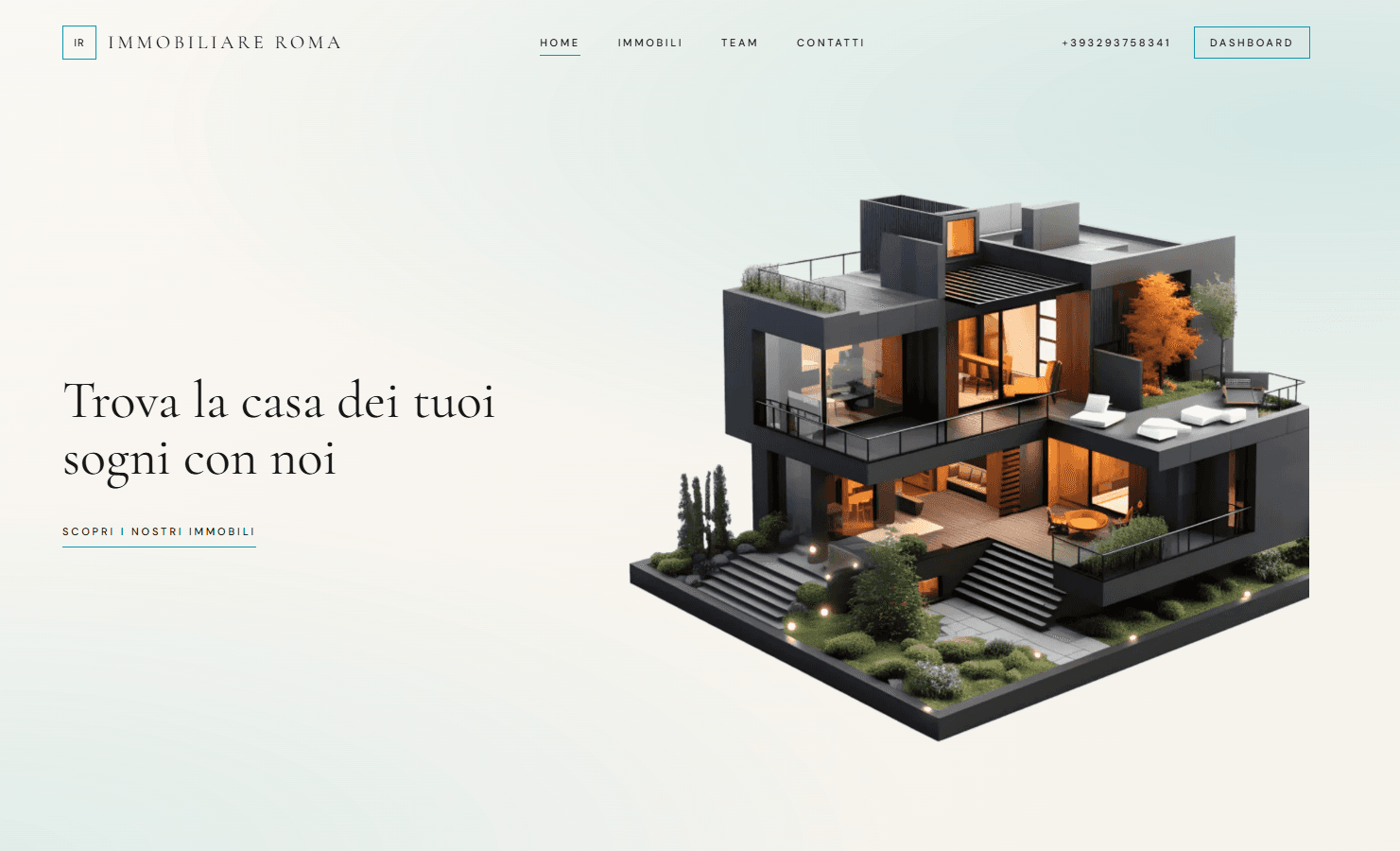 Homepage del modello Dimora